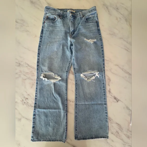 Levi's Premium Baggy Boot Denim Jeans - Picture 8 of 13